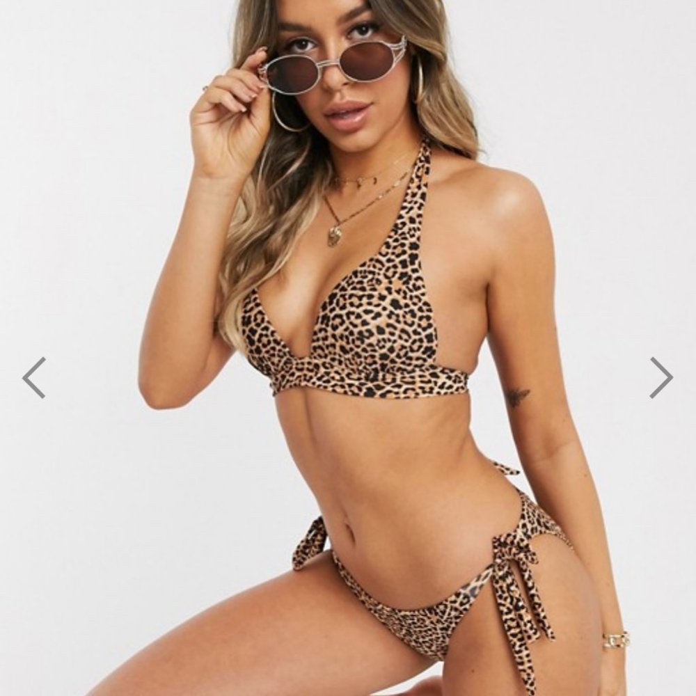 Leopard South Beach Halter Neck Bikini Set